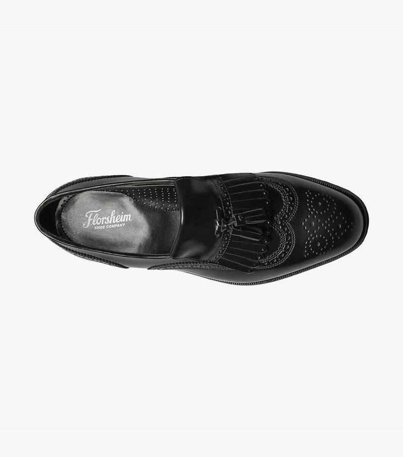 Lexington Wingtip Tassel Slip On-Black | Florsheim