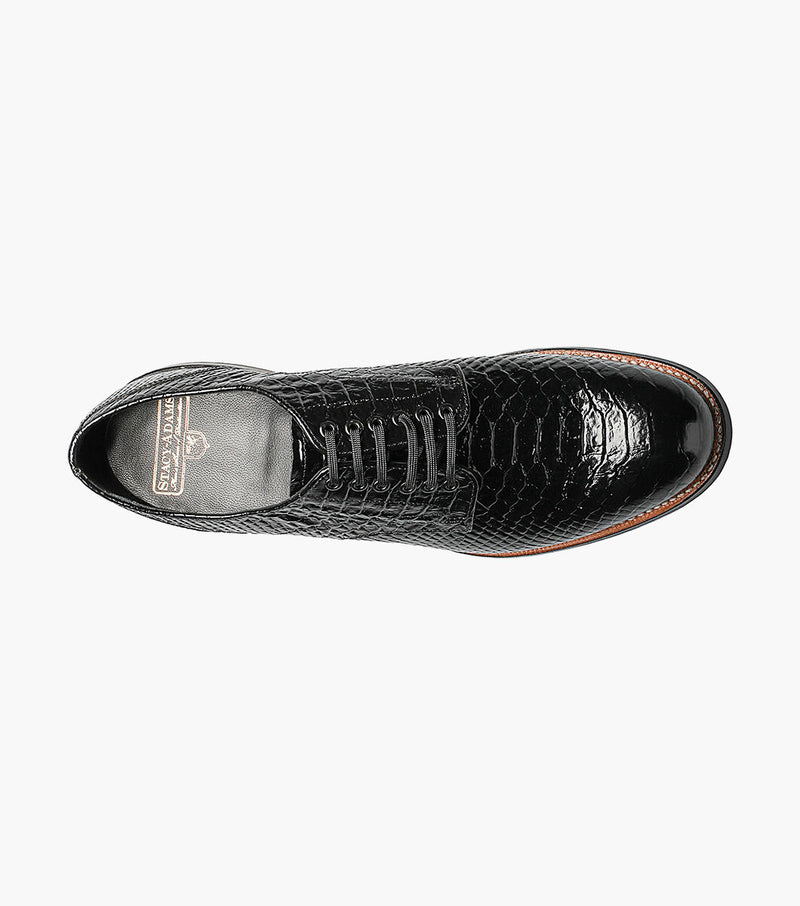 MADISON Anaconda Plain Toe Oxford-Black | STACY ADAMS