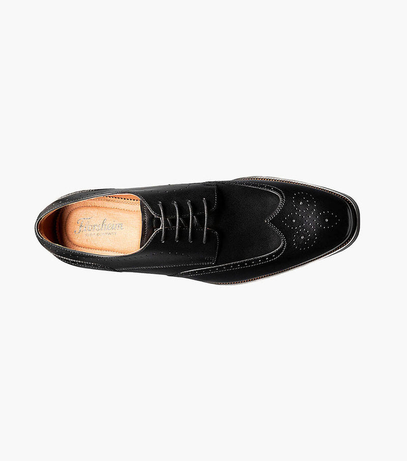 Sorrento Wingtip Oxford-Black | Florsheim