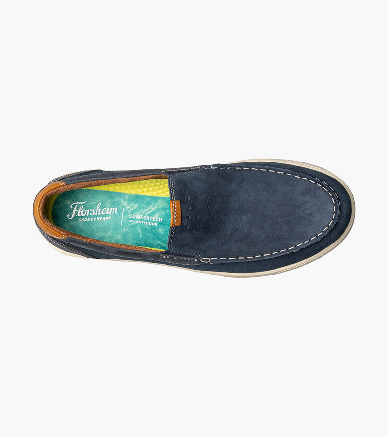 Crossover Moc Toe Slip On-Navy Nubuck | Florsheim