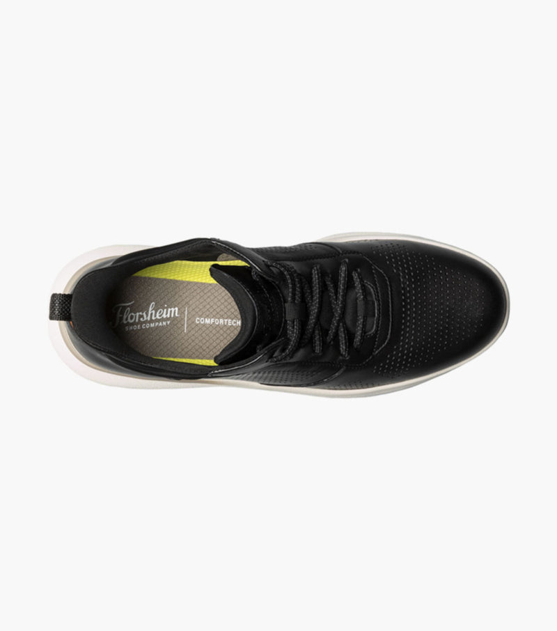 Fleet Perf Toe Elastic Lace Sneaker-Black | Florsheim