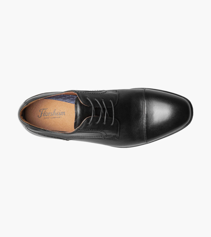 Zaffiro Cap Toe Oxford-Black | Florsheim