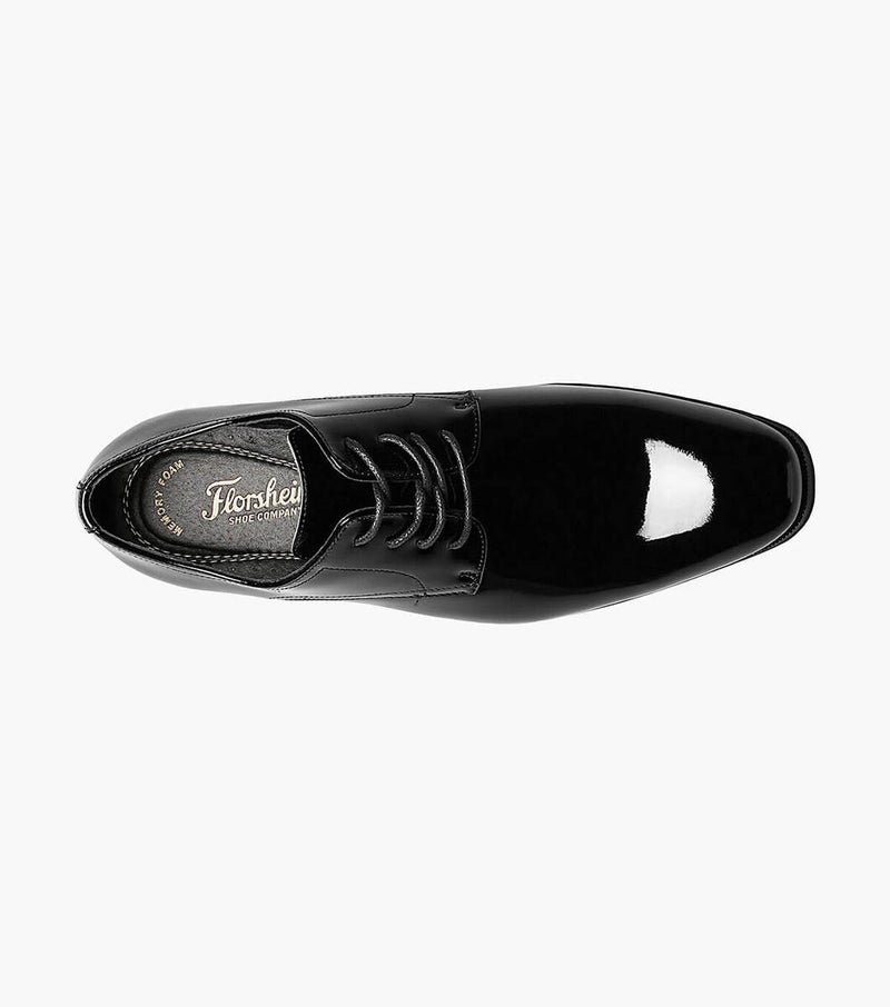 Tux Plain Toe Oxford-Black Patent | Florsheim