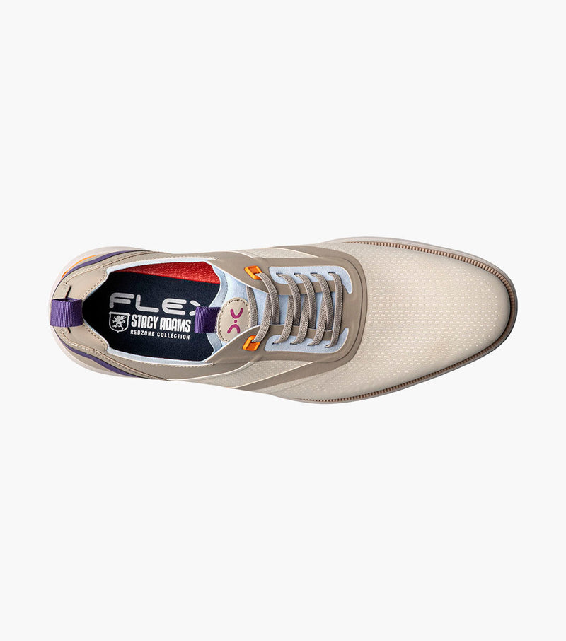 Everidge Plain Toe Elastic Lace Up-Cream Multi | Stacy Adams