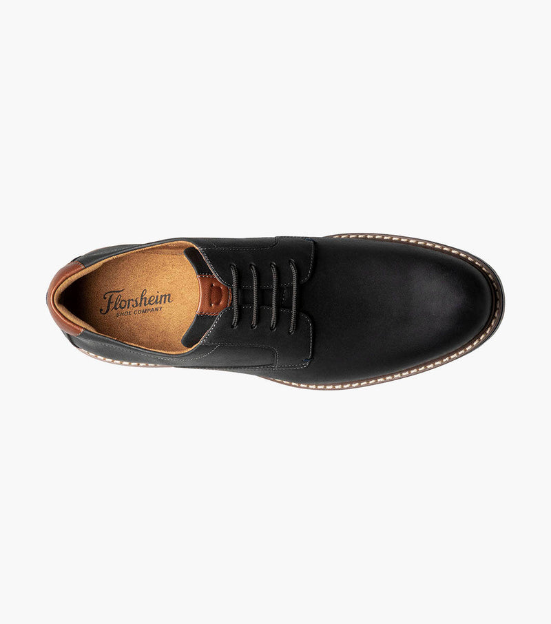 Norwalk Plain Toe Oxford-Black CH| Florsheim