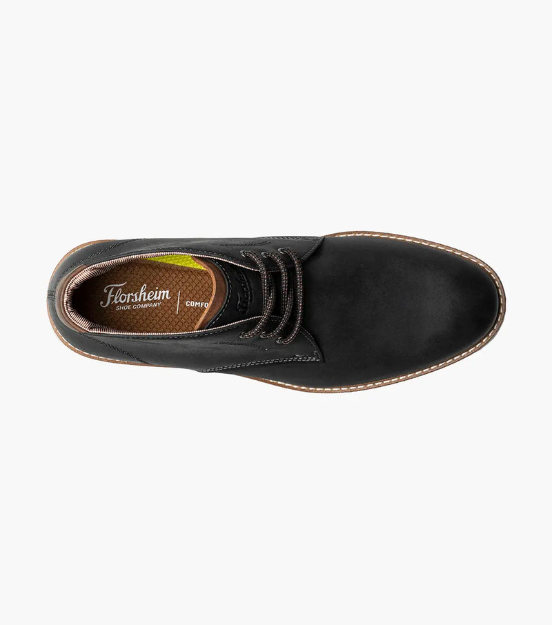 Vibe Plain Toe Chukka Boot-Black CH | Florsheim