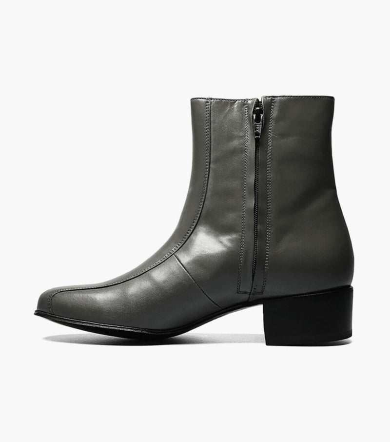 Duke Bike Toe Zip Boot-Gray | Florsheim