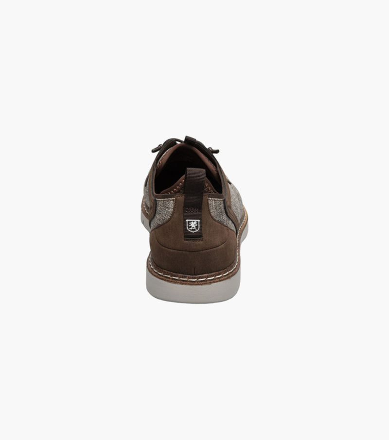 Scanlan Plain Toe Elastic Lace Up-Brown Multi | Stacy Adams
