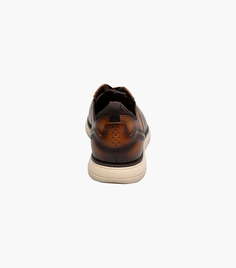 Edgewood Wingtip Elastic Lace Up-Cognac | Stacy Adams