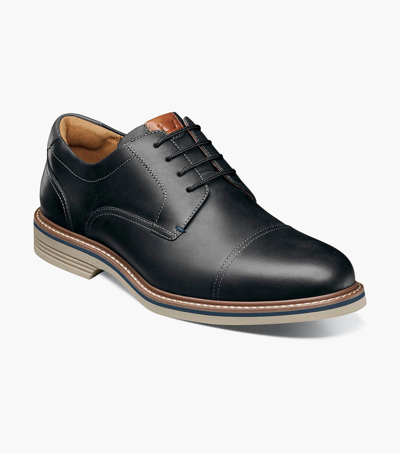 Norwalk Cap Toe Oxford- Black CH| Florsheim