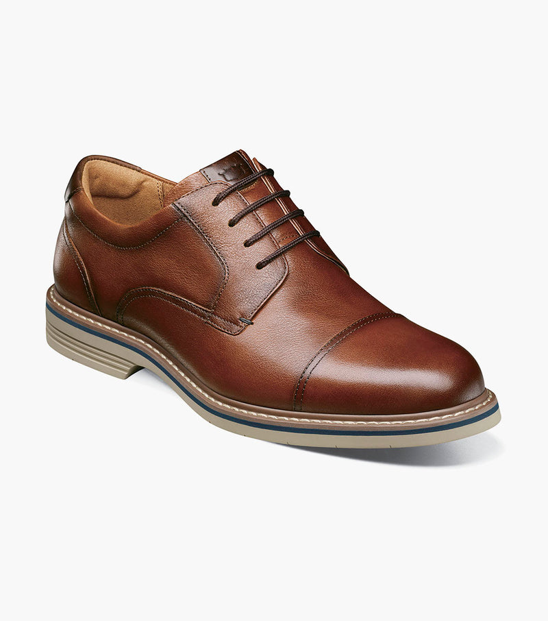 Norwalk Cap Toe Oxford-Cognac Tumbled | Florsheim