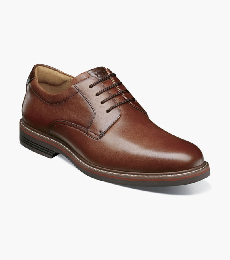 Norwalk Plain Toe Oxford-Cognac Tumbled | Florsheim