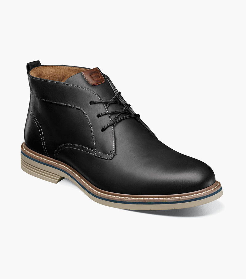 Norwalk Plain Toe Chukka Boot-Black CH | Florsheim