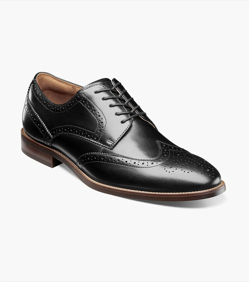 Rucci Wingtip Oxford-Black | Florsheim