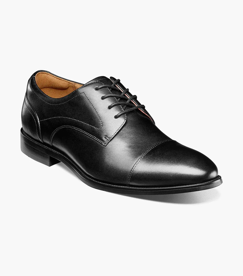 Rucci Cap Toe Oxford-Black Smooth| Florsheim