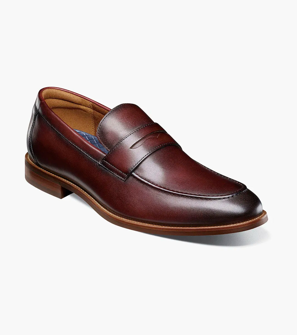 Rucci Moc Toe Penny Loafer-Burgundy| Florsheim