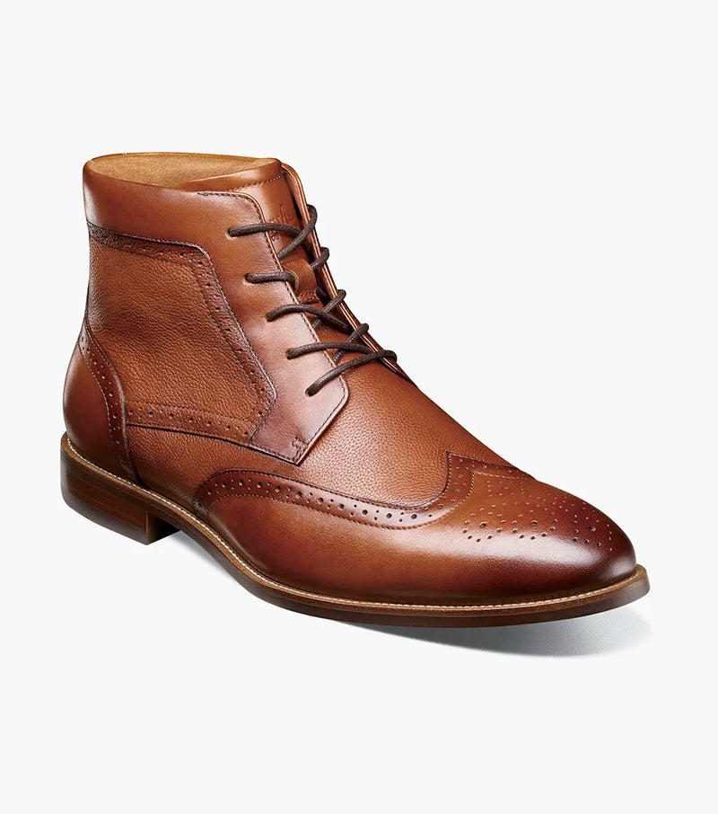 Rucci Wingtip Lace Up Boot-Cognac | Florsheim