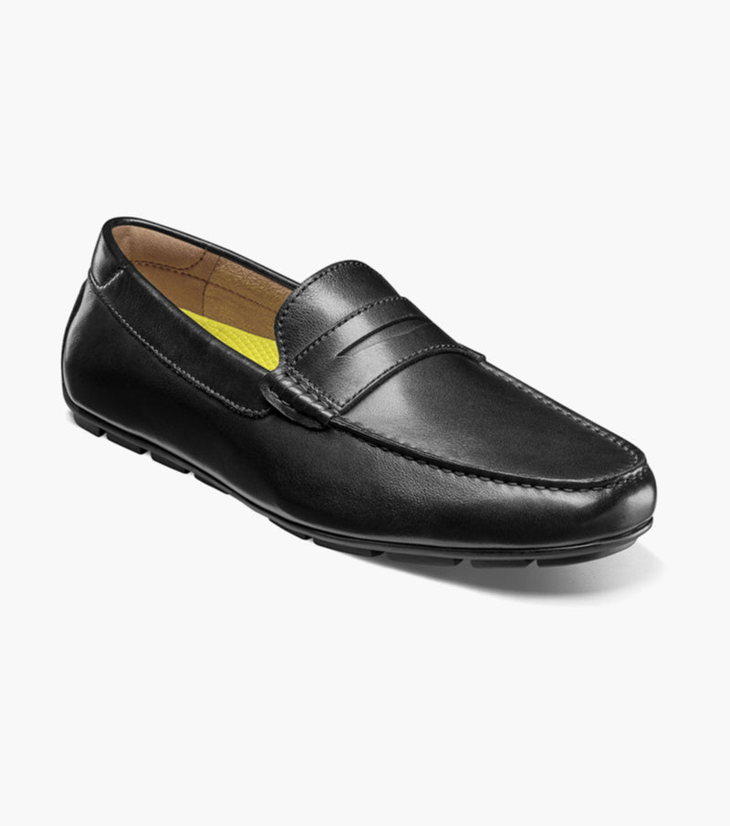 Motor Smooth Moc Toe Penny Driver-Black | Florsheim