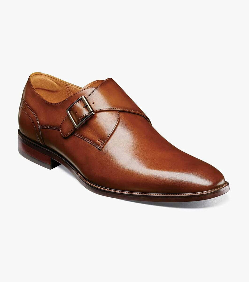 Sorrento Plain Toe Single Monk Strap-Cognac | Florsheim