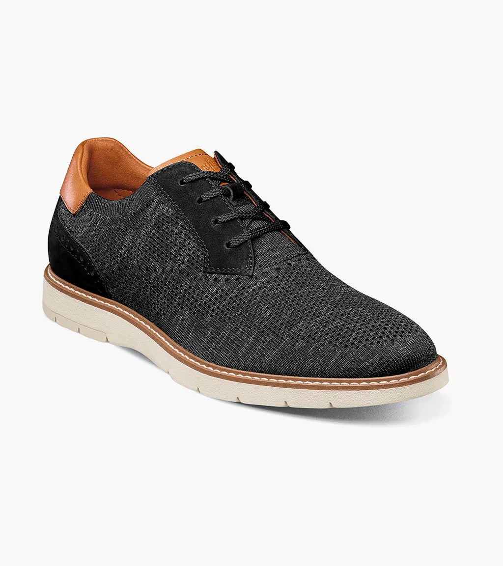 Vibe Knit Plain Toe Oxford-Black | Florsheim