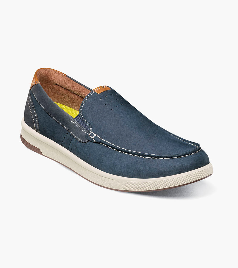 Crossover Moc Toe Slip On-Navy Nubuck | Florsheim