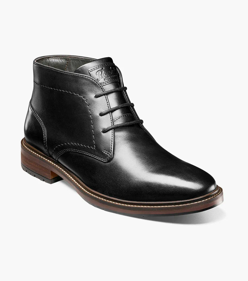 Forge Plain Toe Chukka Boot-Black| Florsheim