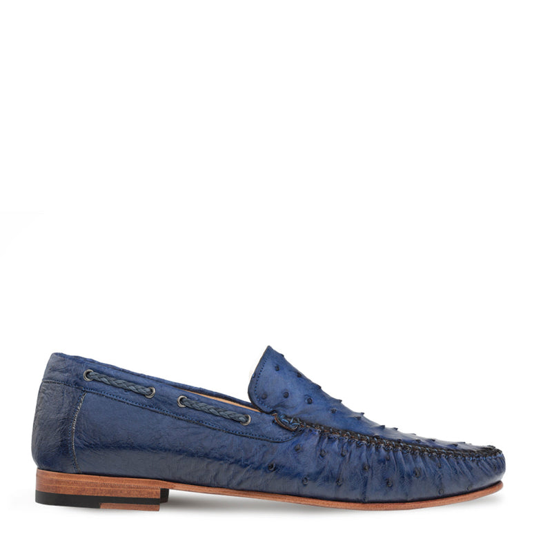 Genuine Ostrich Moccasin Slip On |Mezlan