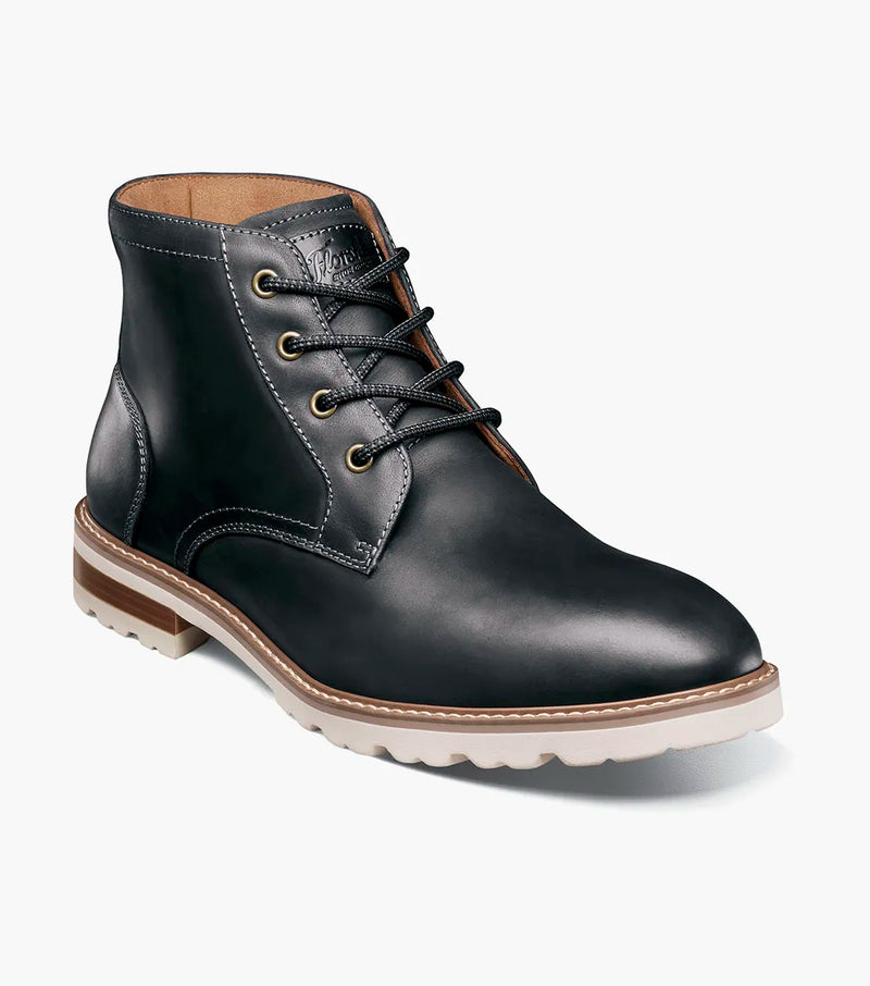 Renegade  Plain Toe 4-Eye Boot-Black CH| Florsheim