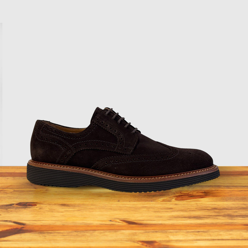Calzoleria Toscana Ronta Velour Suede Wingtip Derby | Toscana