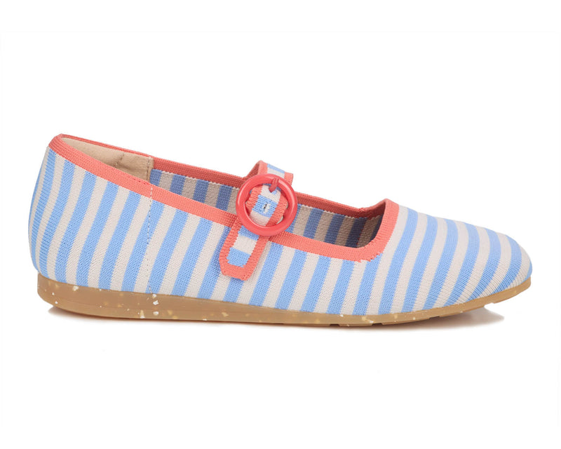 Naomi-Blue Stripe Multi Knit | Ros Hommerson