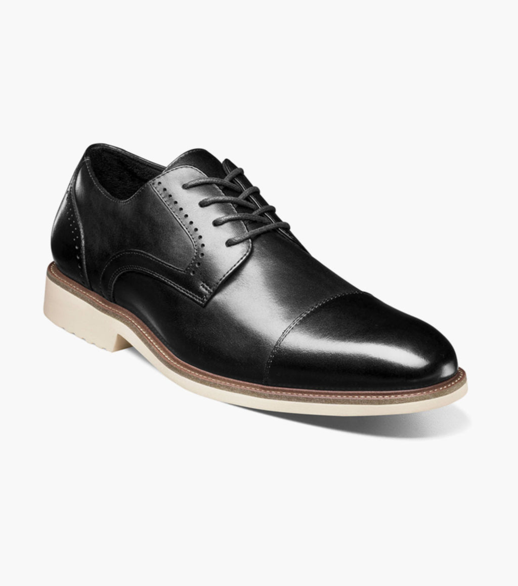Wes bridge Cap Toe Oxford-Black | Stacy Adams