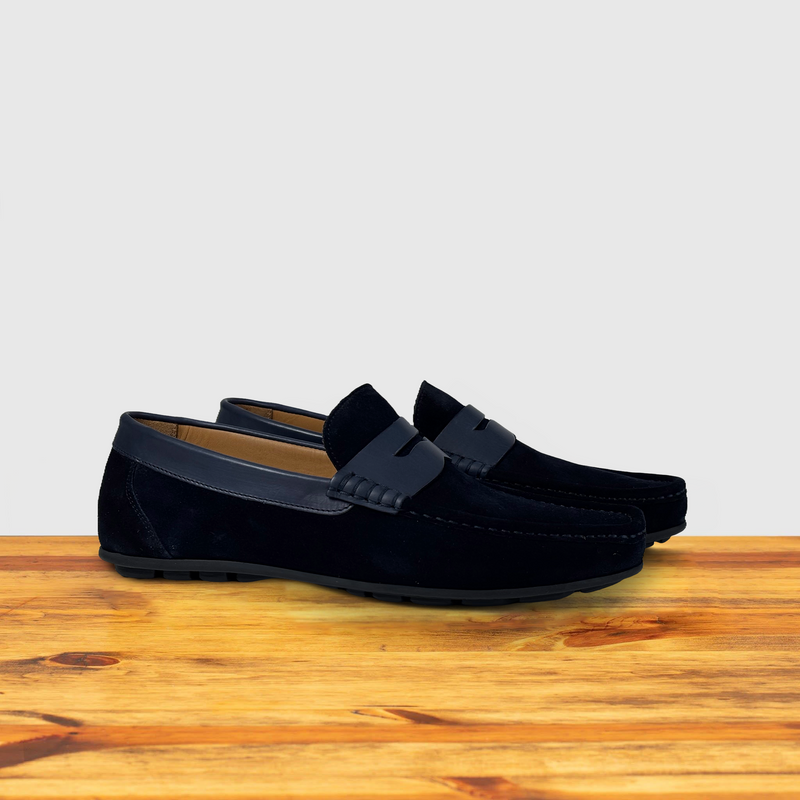 Calzoleria Toscana Zula Velour Suede/Leather Penny Loafer | Toscana