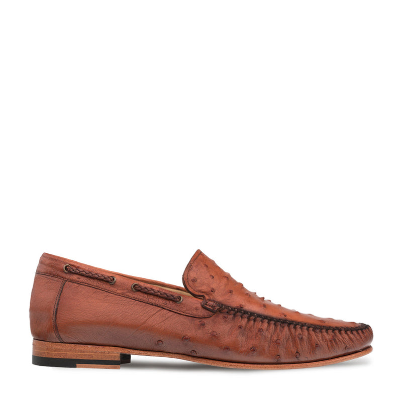 Genuine Ostrich Moccasin Slip On |Mezlan