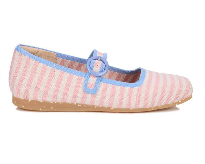 Naomi-Pink Stripe Multi Knit | Ros Hommerson