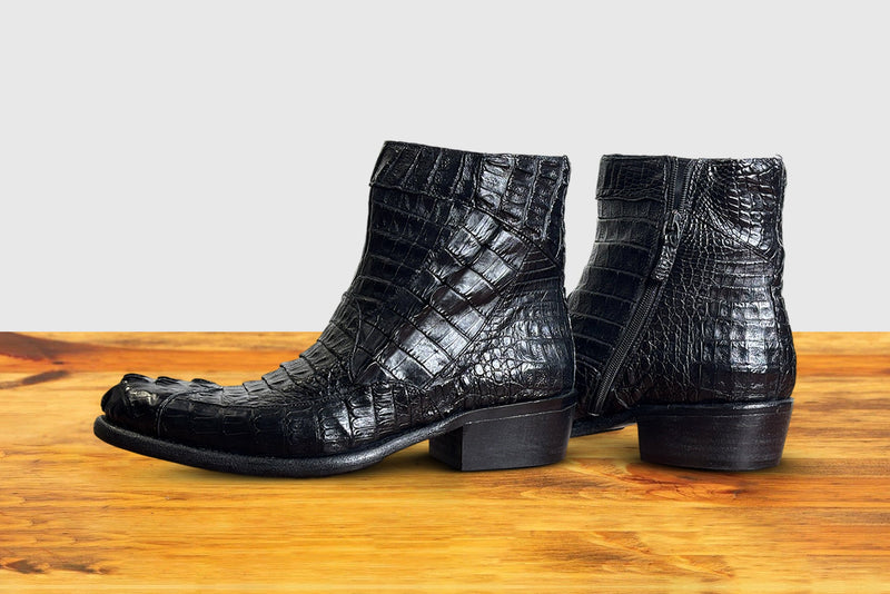 4233 Calzoleria Toscana Dip-Dyed Crocodile Hornback Western Boot | Toscana