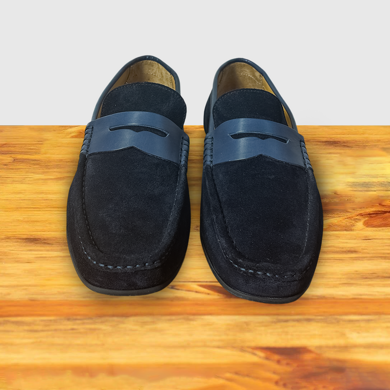 Calzoleria Toscana Zula Velour Suede/Leather Penny Loafer | Toscana