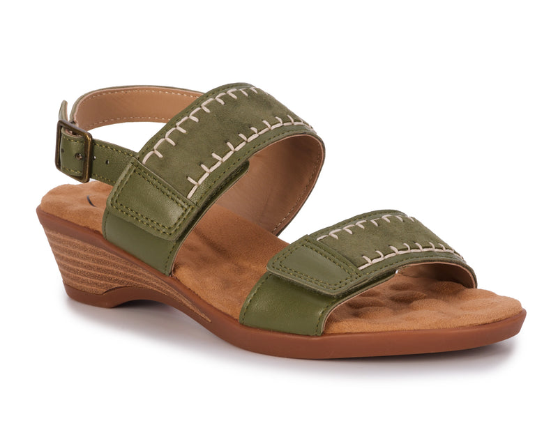 KATERI-Olive Leather/Suede | Ros Hommerson