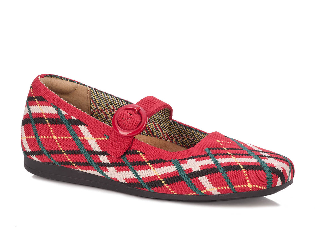 Naomi-Tartan Plaid Knit | Ros Hommerson