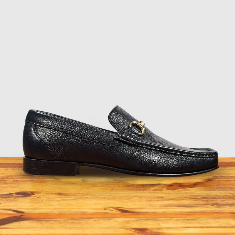 8616-D Calzoleria Toscana Cervo Tumbled Calf Horsebit Loafer | Toscana