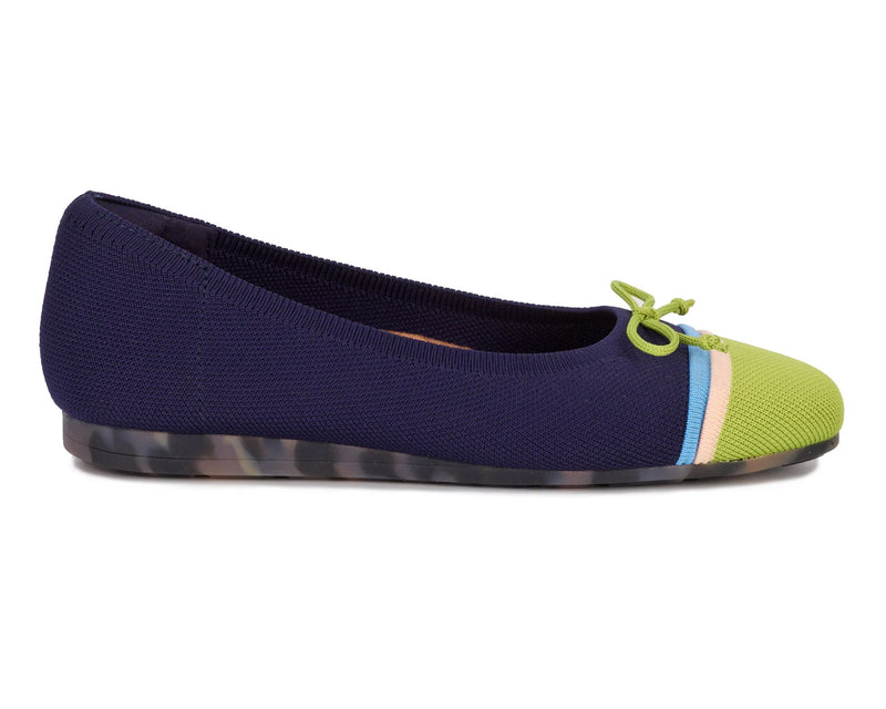 NOELLE-Navy/Lime Multi Knit | Ros Hommerson