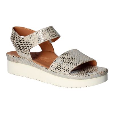 Abrilla-Silver/Gold Snake Print Leather | L'AMOUR DES PIEDS