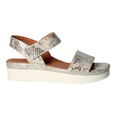 Abrilla-Silver/Gold Snake Print Leather | L'AMOUR DES PIEDS