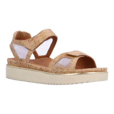 Arna-NATURAL/GOLD CORK/MESH | L'AMOUR DES PIEDS