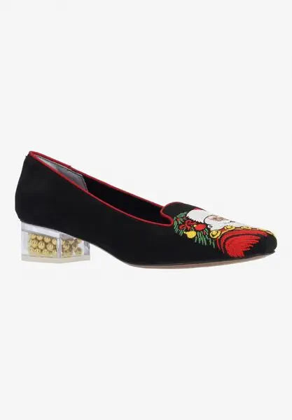 Babbonatale-BLACK EMBROIDERED SUEDE | J R enee