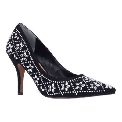 VIVIENE-BLACK/CLEAR OMBRE SATIN/STONES | J Renee