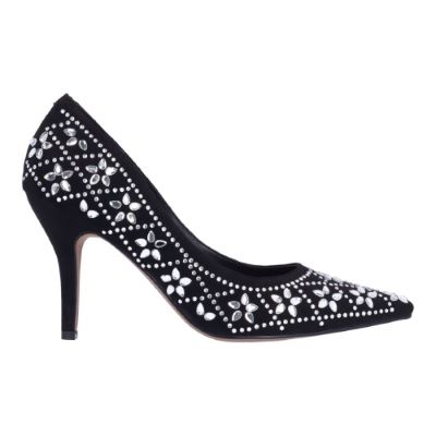 BARLOW-BLACK SUEDE/RHINESTONES| J Renee