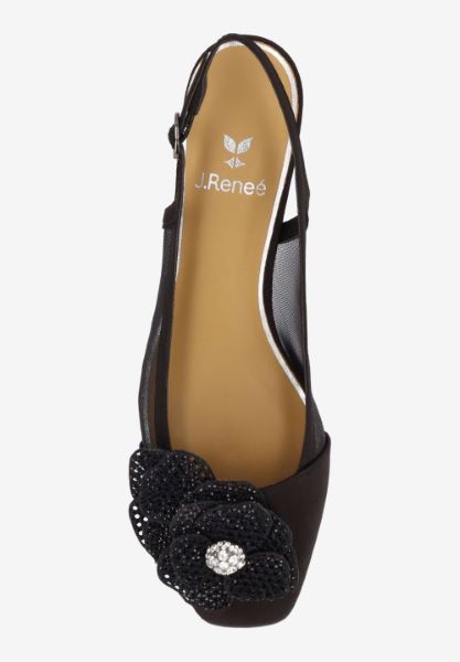 BELLINA-BLACK SATIN/MESH  |  J Renee