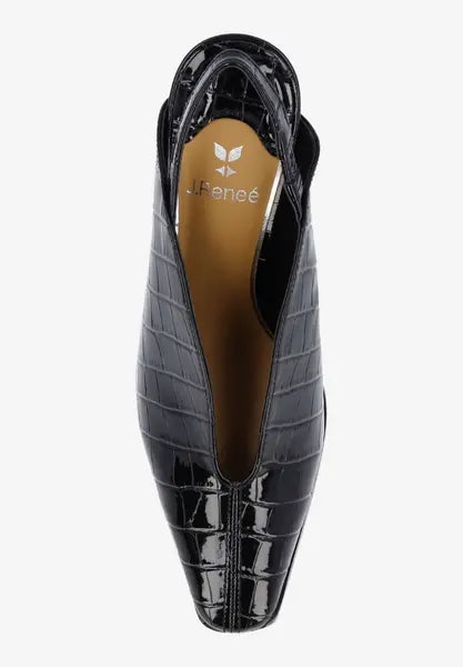 Brisani-BLACK CROCO EMBOSSED |  J Renee