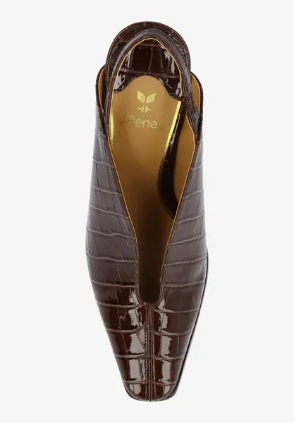 Brisani-BROWN CROCO EMBOSSED |  J Renee