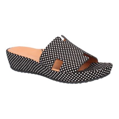 Catiana-BLACK/WHITE POLKA DOT SUEDE | L'AMOUR DES PIEDS